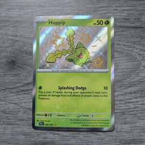 Hoppip #96 Pokemon Paldean Fates Holo Card